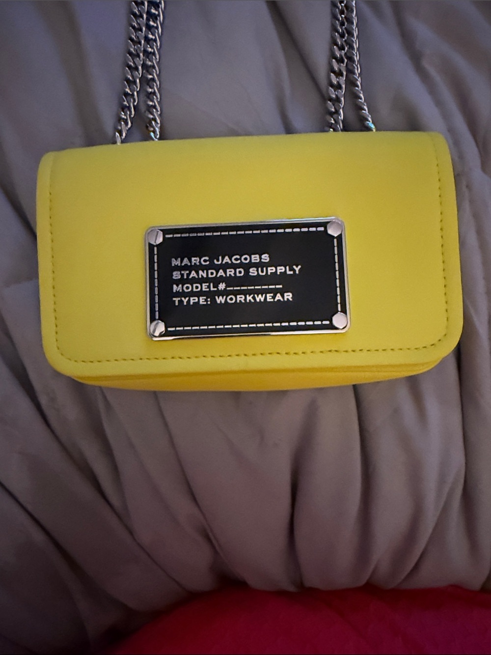 Marc Jacobs Yellow Leather Chain Strap Crossbody